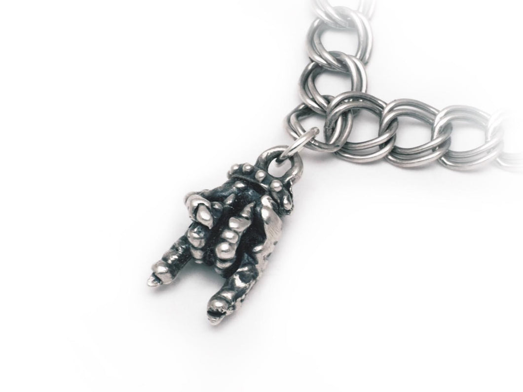 HORNS UP Sterling Silver Charm